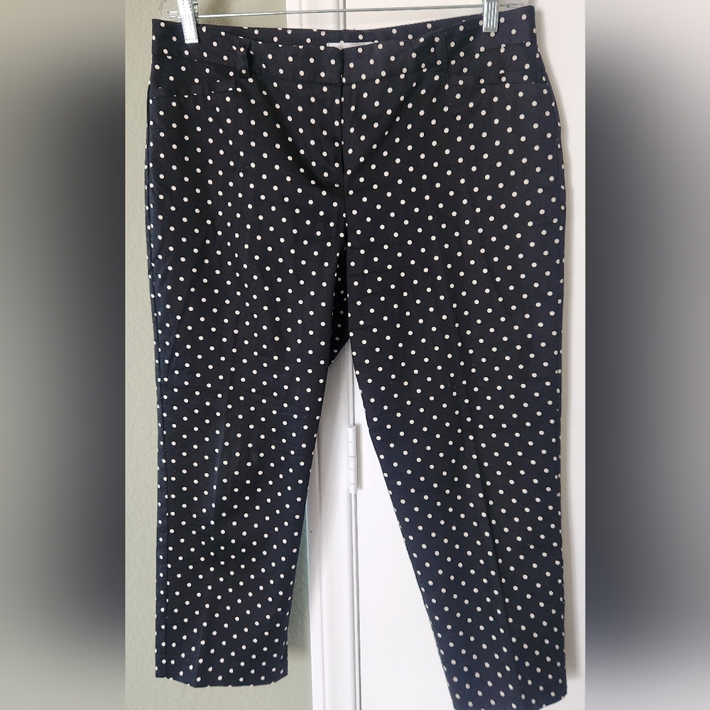Polka Dot Capri Pants, Van Heusen Black with White Polka Dots.